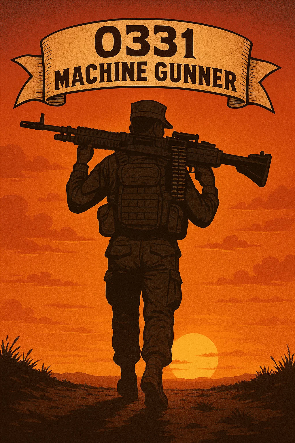 0331 Machine Gunner Sticker